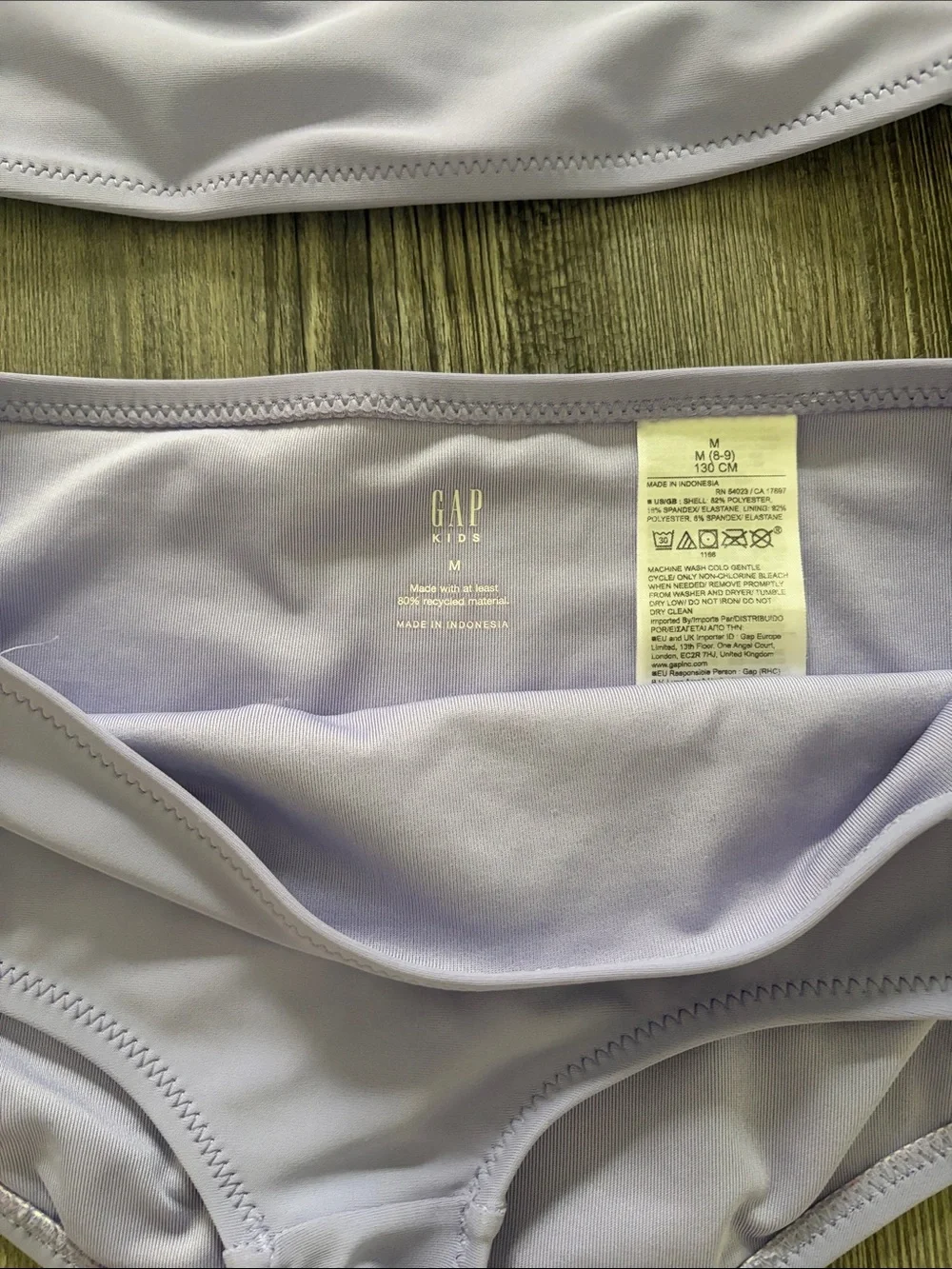 GAP Kids Lavender Crop Tank Bikini Set